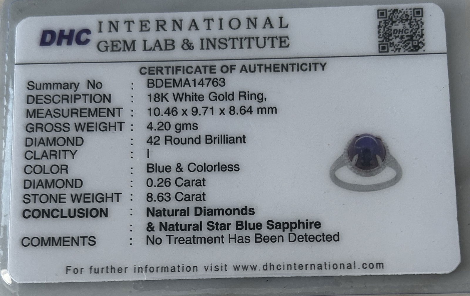 Beautiful 8.63 CT Unheated Ceylon Star Blue Sapphire With Natural Diamonds & 18k Gold - 10