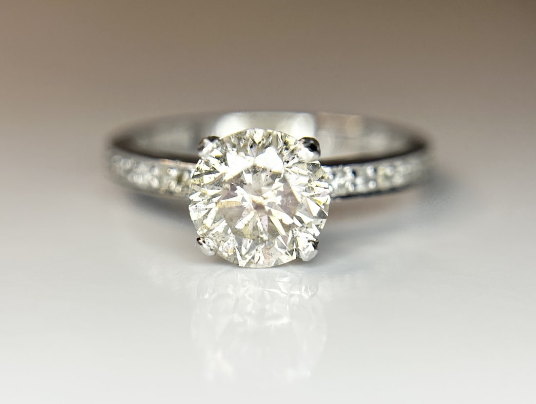 Beautiful 1.70ct Untreated Natural Solitaire Diamond & 18k Gold - 7