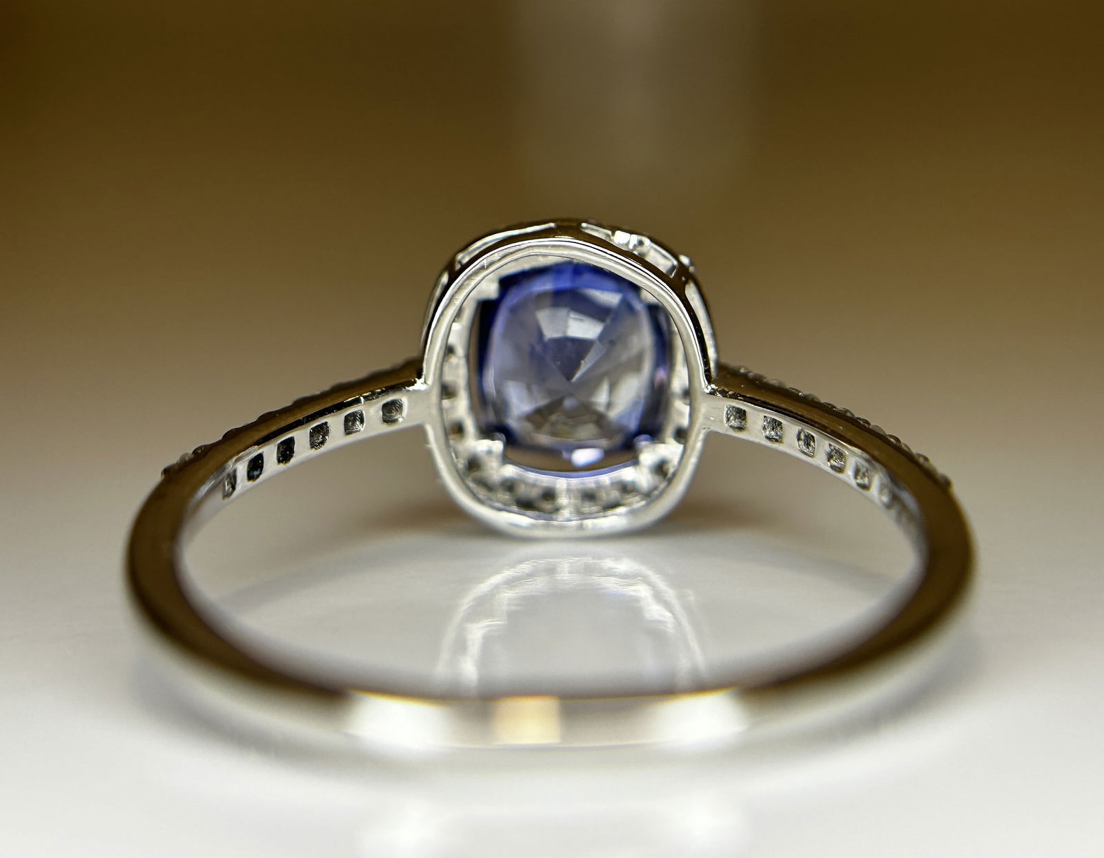 Beautiful 1.38 CT Natural Ceylon Blue Sapphire Diamonds & 950 Platinum - 7