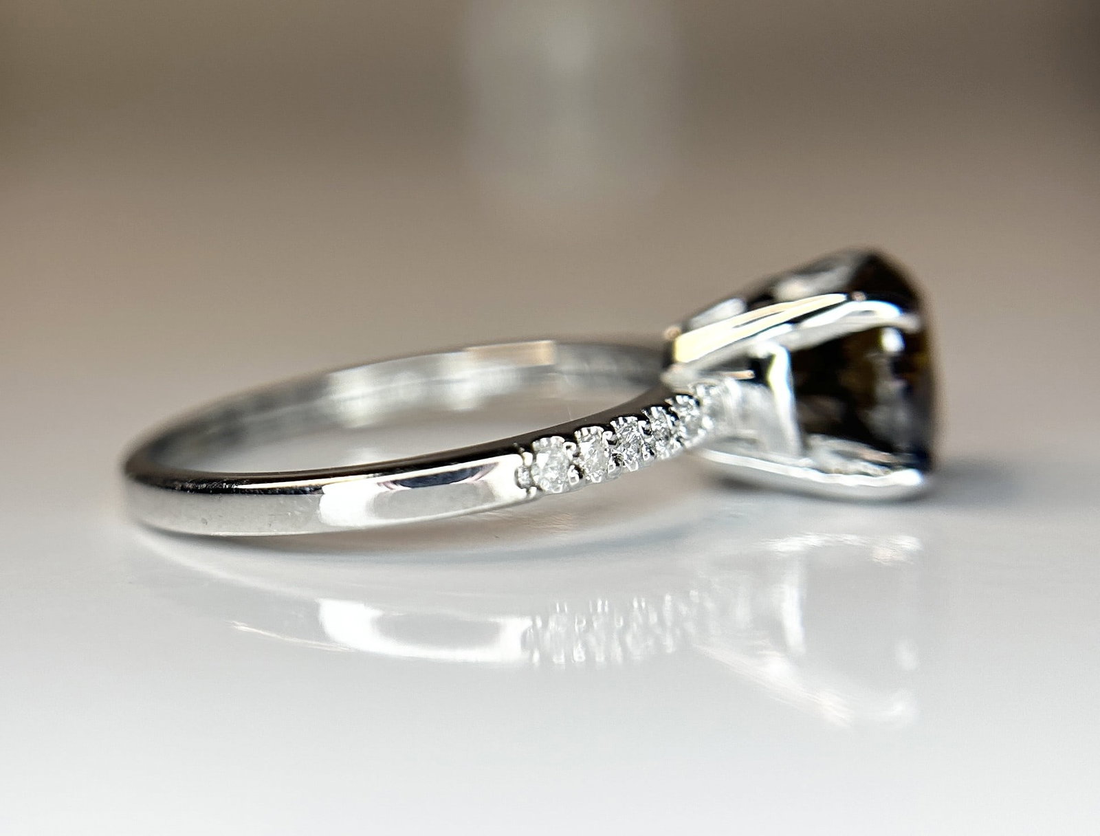 Beautiful 1.86ct Untreated Natural Champagne Solitaire Diamond & 18k Gold - 6