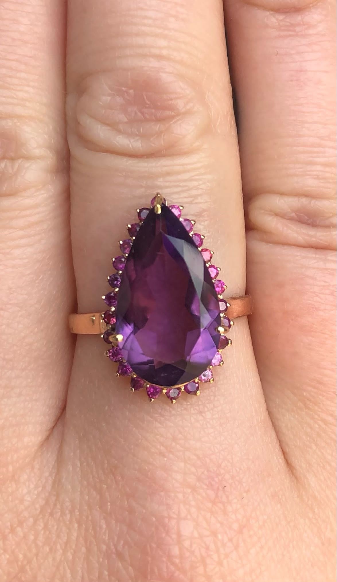 Beautiful Natural Amethyst 4.55Ct With Natural Burma Ruby & 18k White Gold - 5