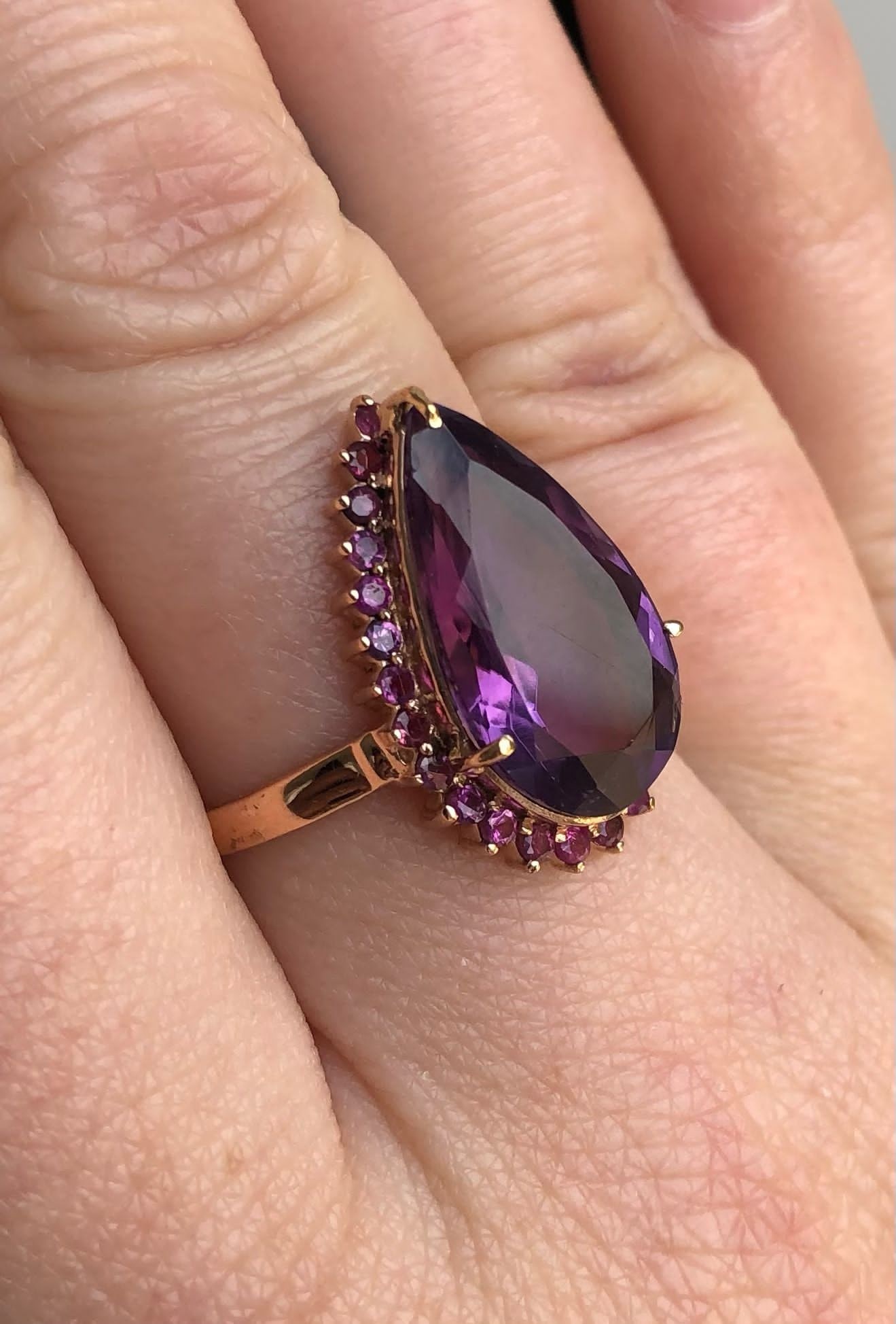 Beautiful Natural Amethyst 4.55Ct With Natural Burma Ruby & 18k White Gold - 7