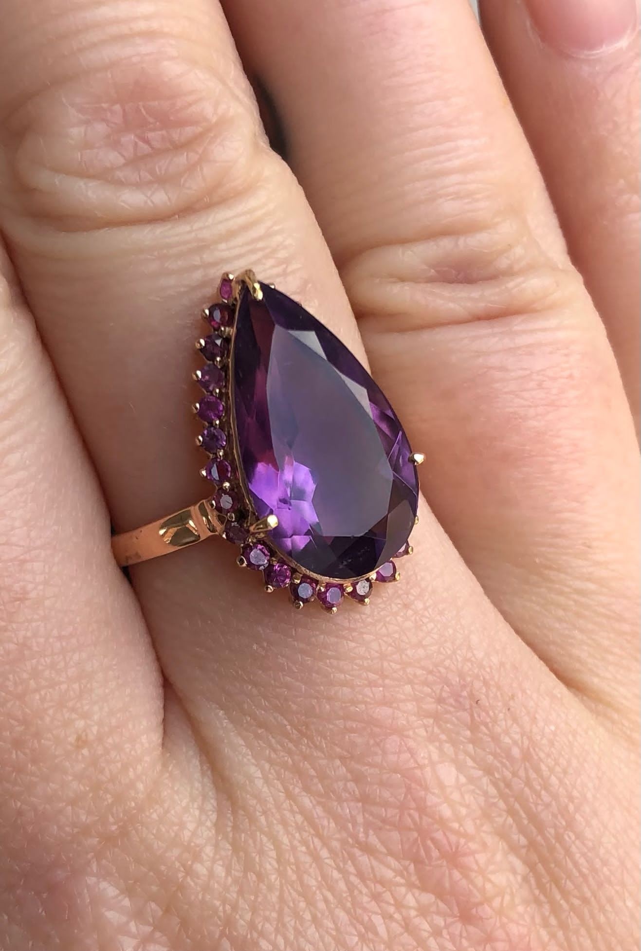 Beautiful Natural Amethyst 4.55Ct With Natural Burma Ruby & 18k White Gold - 8