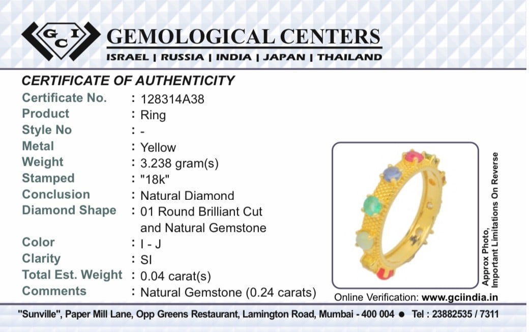 Beautiful Natural Multi Gemstone Rosary & 18k Gold - 10