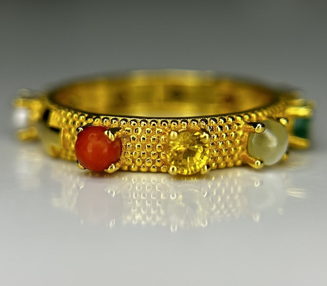 Beautiful Natural Multi Gemstone Rosary & 18k Gold - 2