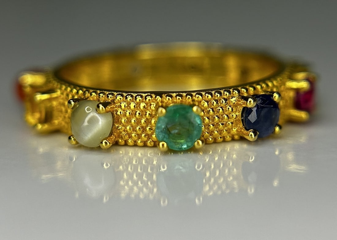 Beautiful Natural Multi Gemstone Rosary & 18k Gold - 3