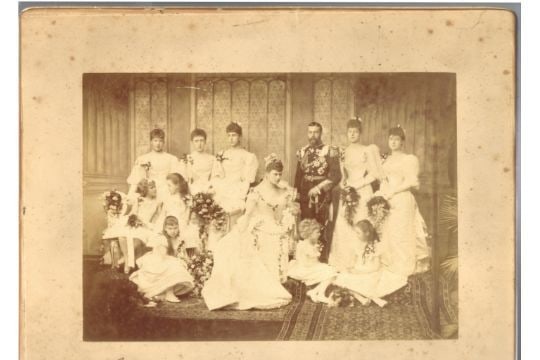 Royalty 1893 The Marriage of King George V and Queen Mary hand signed dated July 6th 1893.Wedding - 5