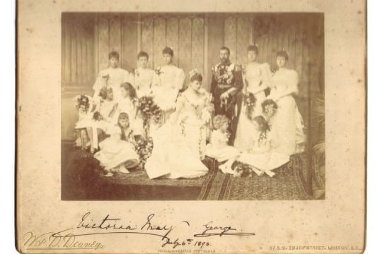 Royalty 1893 The Marriage of King George V and Queen Mary hand signed dated July 6th 1893.Wedding - 7