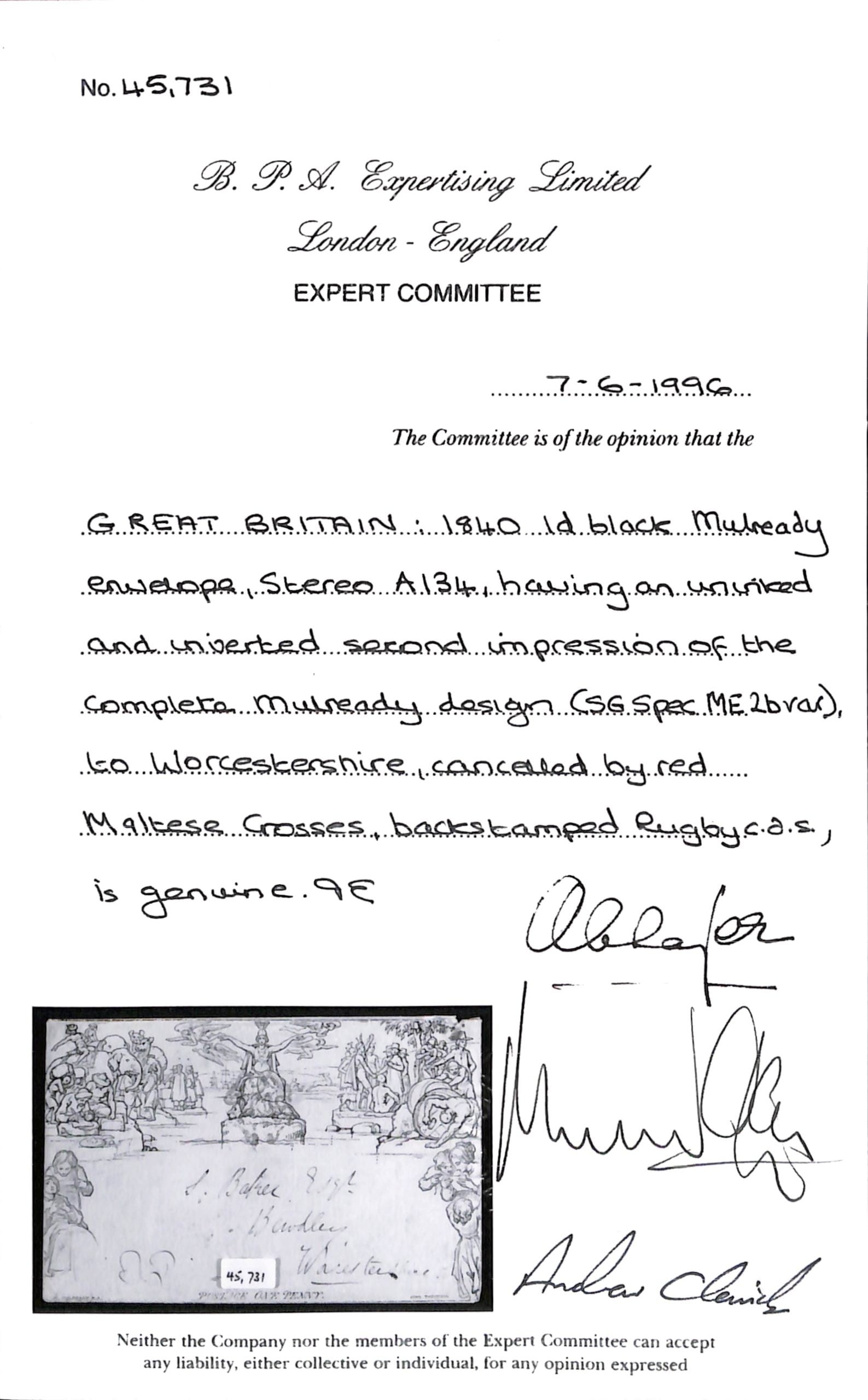 G.B. Mulready 1840 - 3