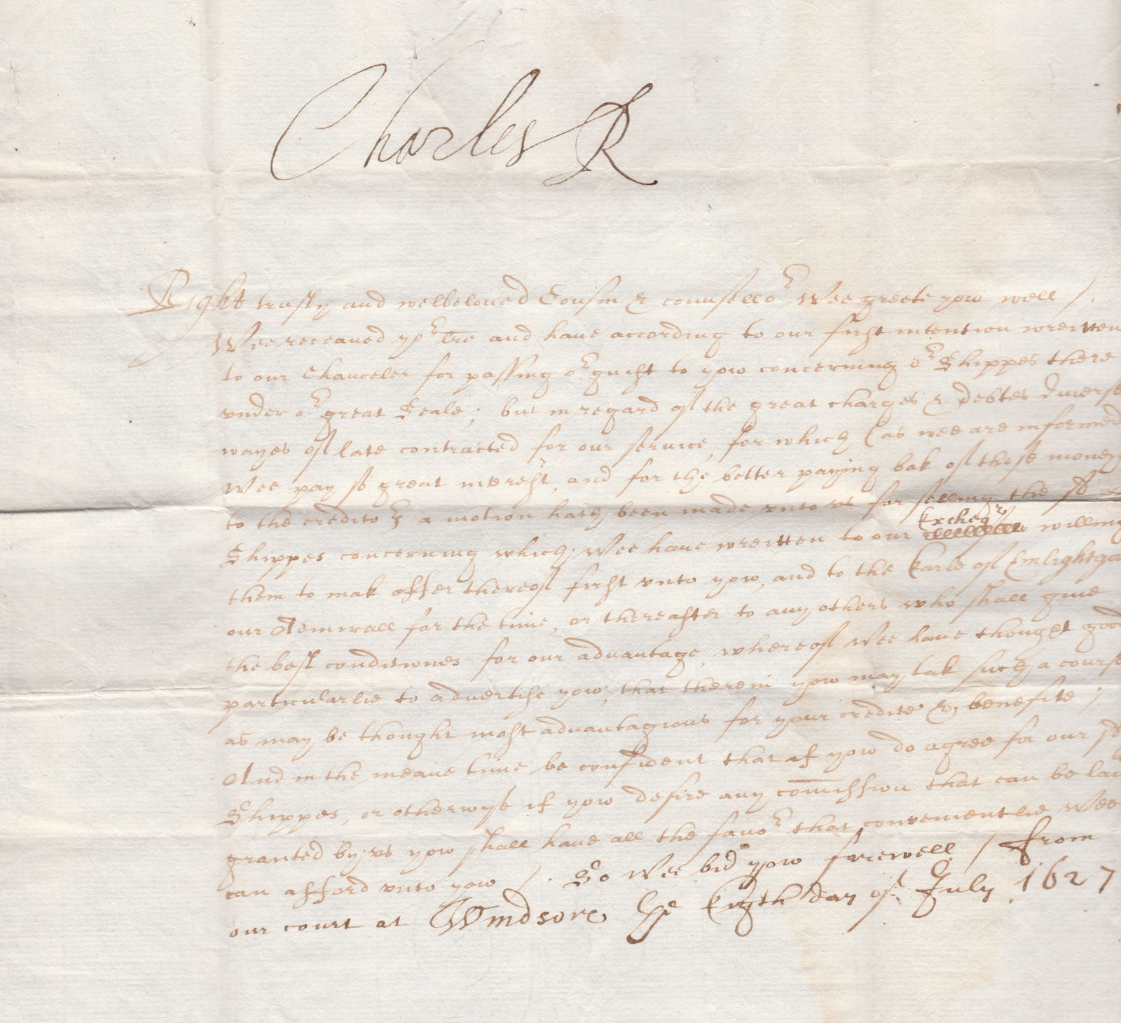 Royalty King Charles I July 8 1627 (1 of 6)