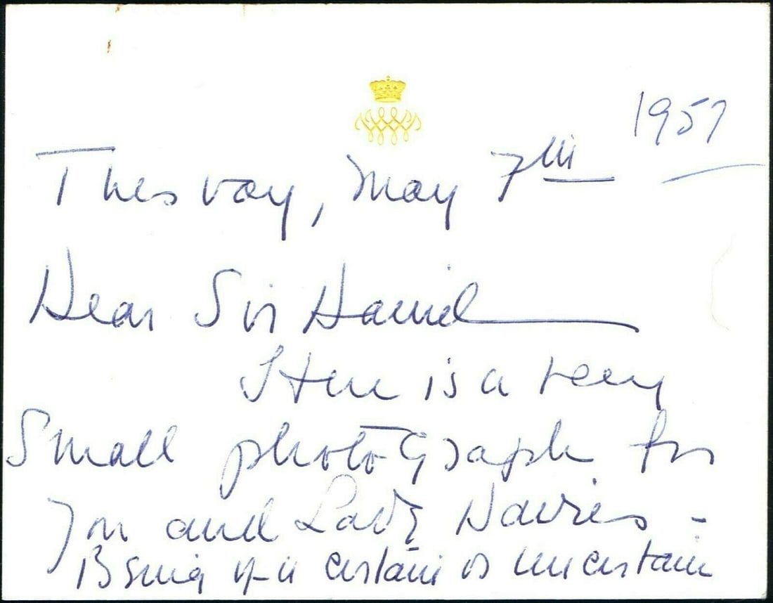 Royalty Duchess of Windsor (Wallis Simpson) two embossed cards handwritten in biro note from the: Title: Royalty Duchess of Windsor (Wallis Simpson) two embossed cards handwritten in biro note from the Description: Royalty Duchess of Windsor (Wallis Simpson) two embossed cards
