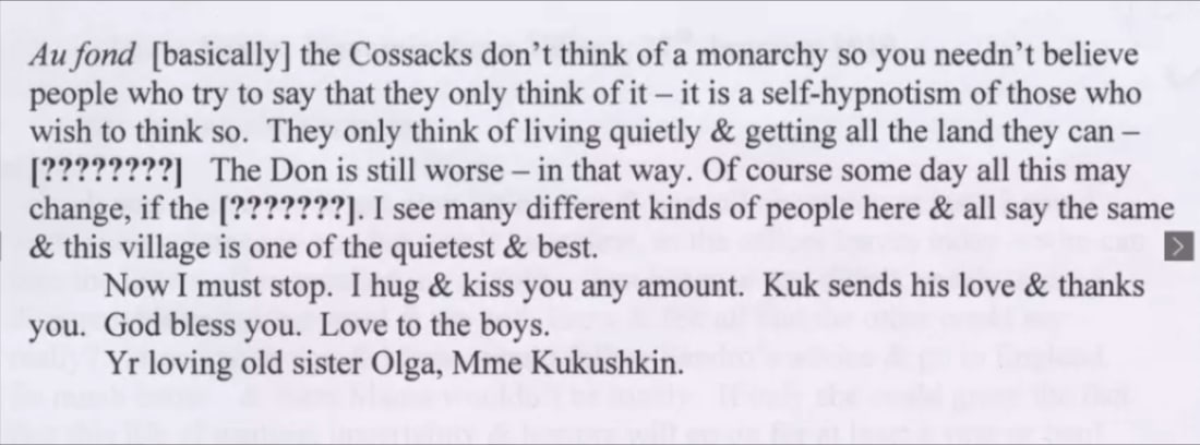 Royalty Grand Duchess Olga Correspondence To Her Sister Grand Duchess Xenia 1916-1920 - 5