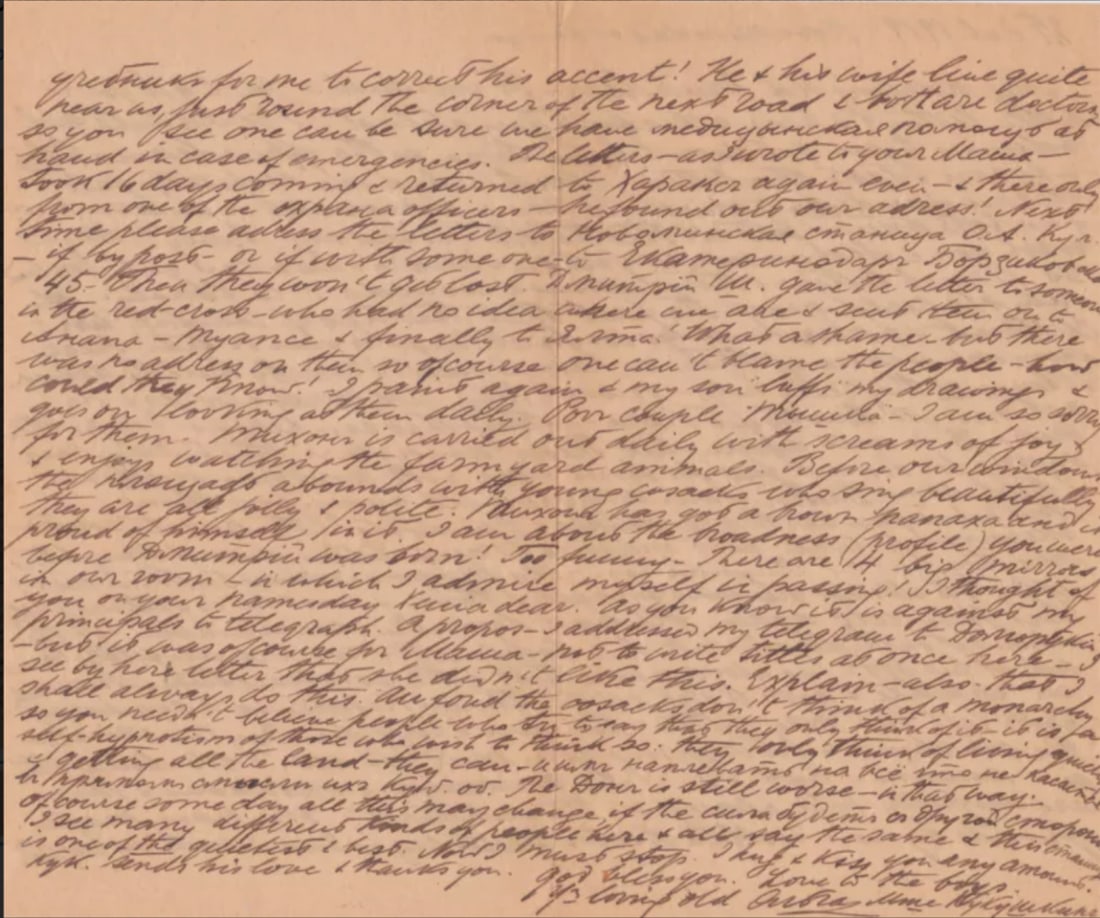 Royalty Grand Duchess Olga Correspondence To Her Sister Grand Duchess Xenia 1916-1920 - 9