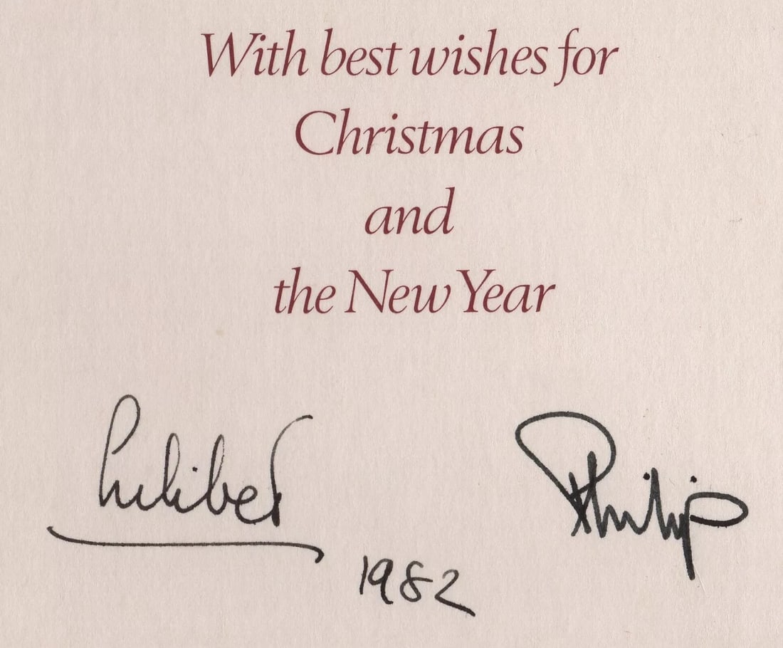 Royalty Queen Elizabeth II &Prince Phillip hand signed 1982 Christmas card 'Lilibet': Title: Royalty Queen Elizabeth II &Prince Phillip hand signed 1982 Christmas card 'Lilibet' Description: Royalty Queen Elizabeth II &Prince Phillip hand signed 1982 Christmas card
