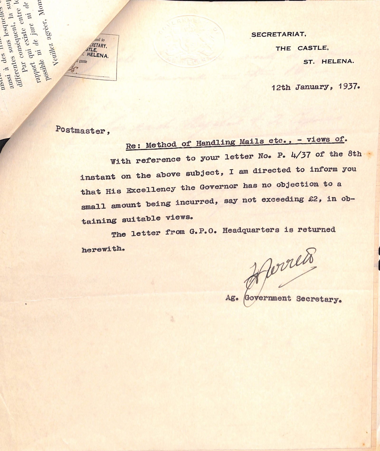 St. Helena / GB Exhibitions 1936 - 4