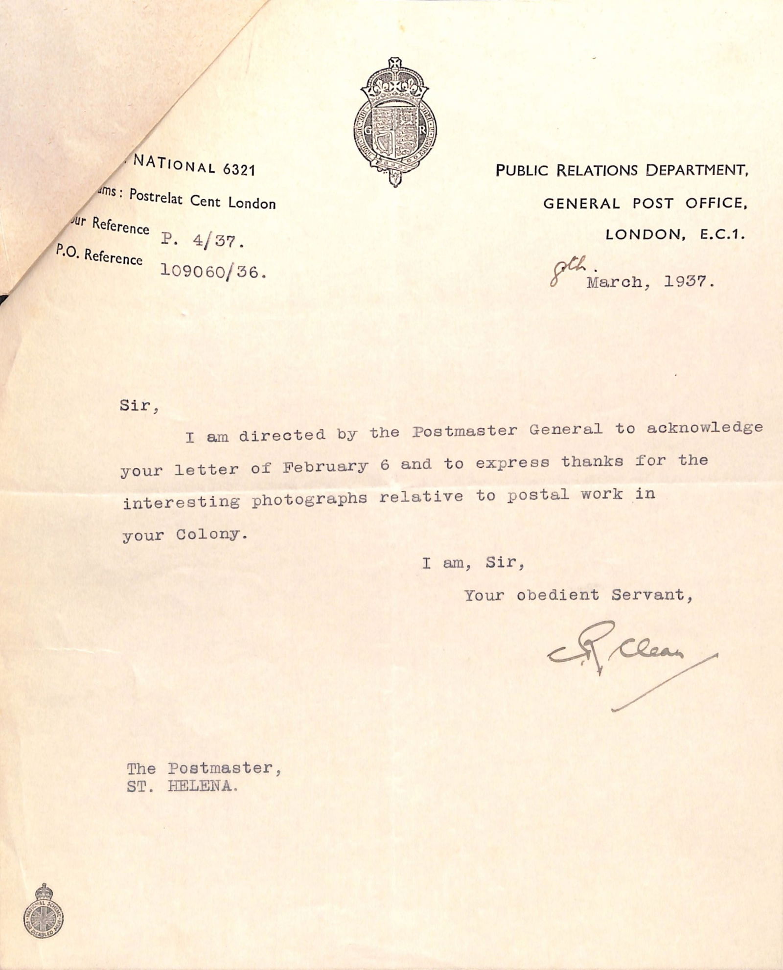 St. Helena / GB Exhibitions 1936 - 6