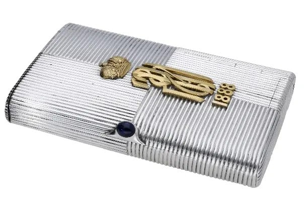 Royalty A Russian Imperial silver presentation cigarette and vesta case, by Nicholls & Plincke, - 3