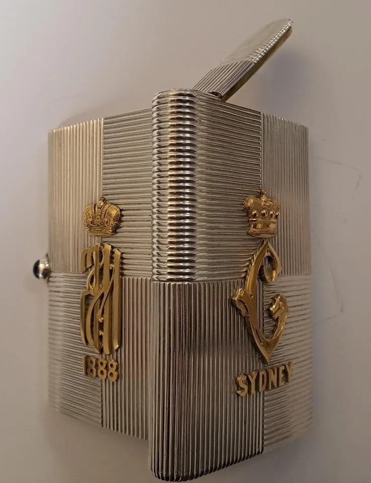 Royalty A Russian Imperial silver presentation cigarette and vesta case, by Nicholls & Plincke, - 6