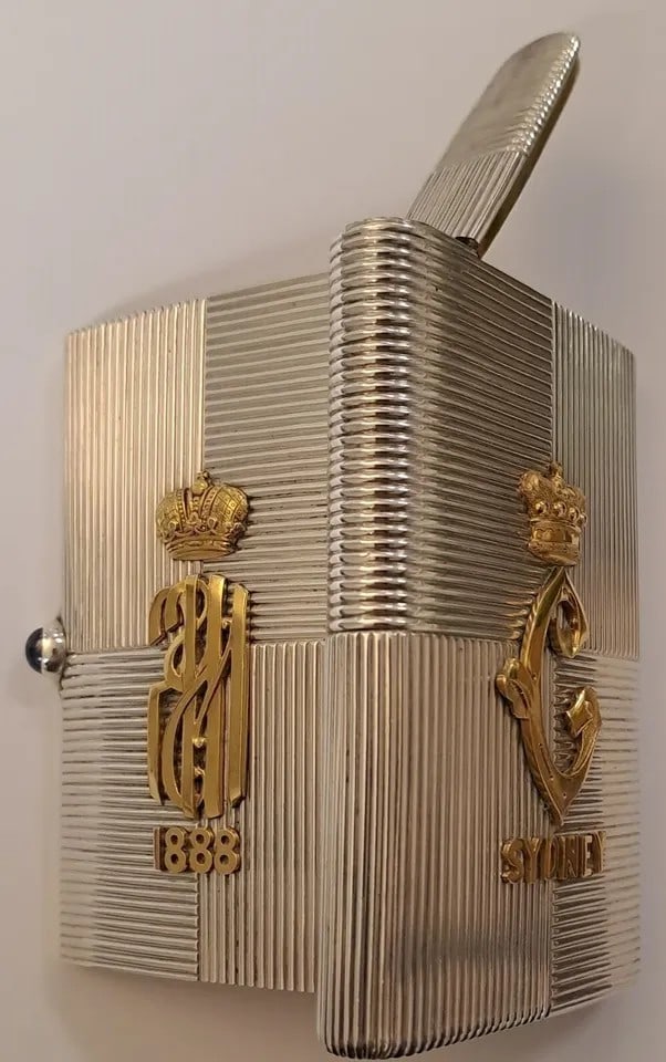 Royalty A Russian Imperial silver presentation cigarette and vesta case, by Nicholls & Plincke, - 7