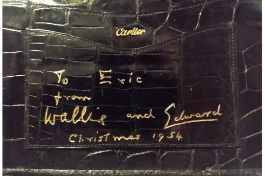 Royalty A Cartier crocodile wallet from Wallis Windsor & Edward Windsor abdicated Edward VIII.: Title: Royalty A Cartier crocodile wallet from Wallis Windsor & Edward Windsor abdicated Edward VIII. Description: Royalty A Cartier crocodile wallet from Wallis Windsor & Edward Windsor