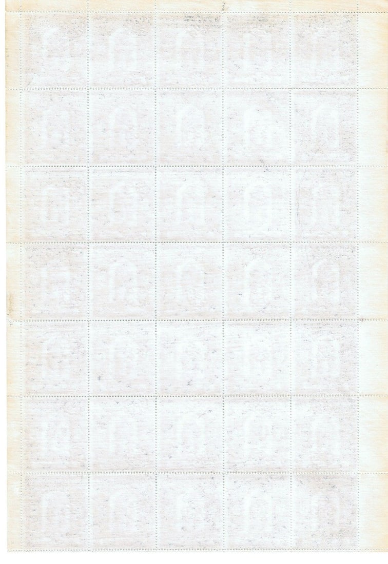 1897 Prince of Wales Hospital fund 1/- label in Complete Mint sheet of 40, printed by De La Rue. - 3