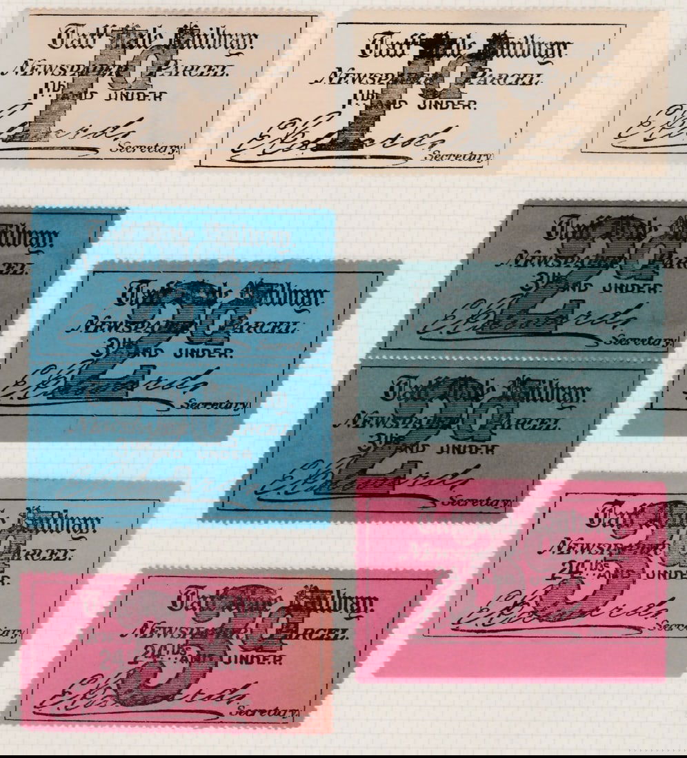 G.B. Railways c.1865-1900: Title: G.B. Railways c.1865-1900 Description: Taff Vale Railway. Collection with issues bearing the names of various company secretaries comprising H. Clarke 1/2d, 1d, 2d,