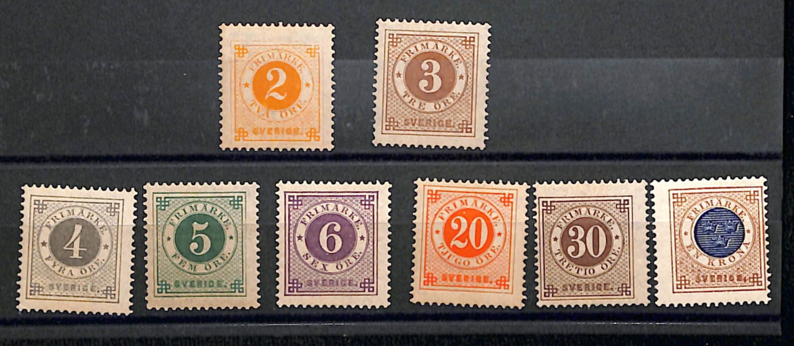 Sweden 1886-91: Title: Sweden 1886-91 Description: 2š to 30š, 1k (no 50š) all very fresh unmounted mint. Delivery option: Collection & Delivery Category: Collectables