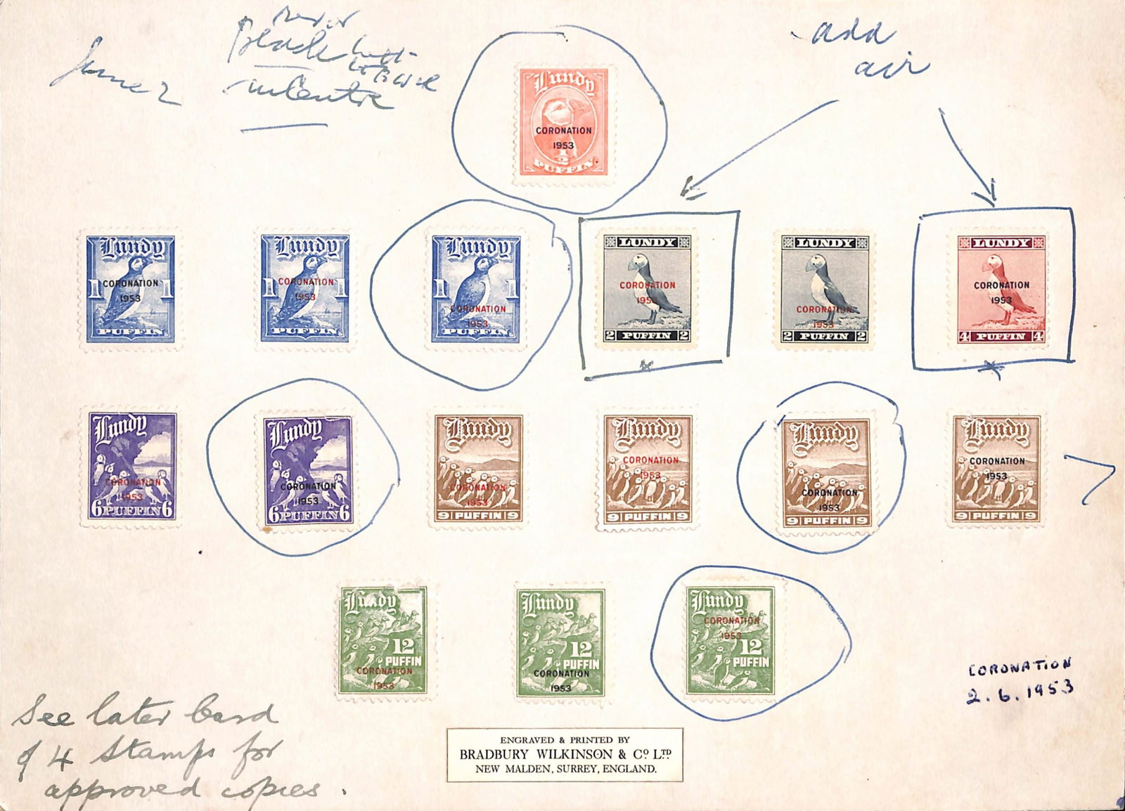 G.B. - Lundy Island 1953