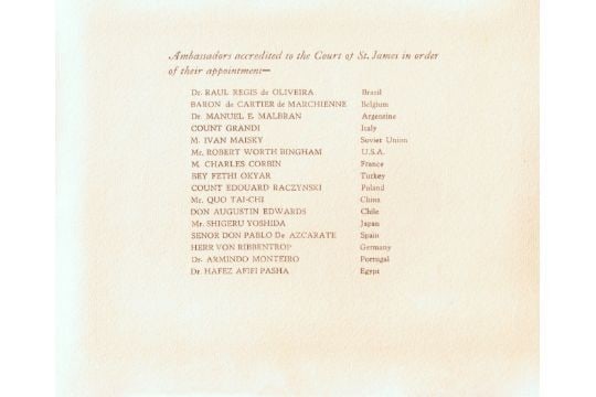 1937 Coronation Year. The High Commissioners in London for the Dominions and for India and Ambass... - 7