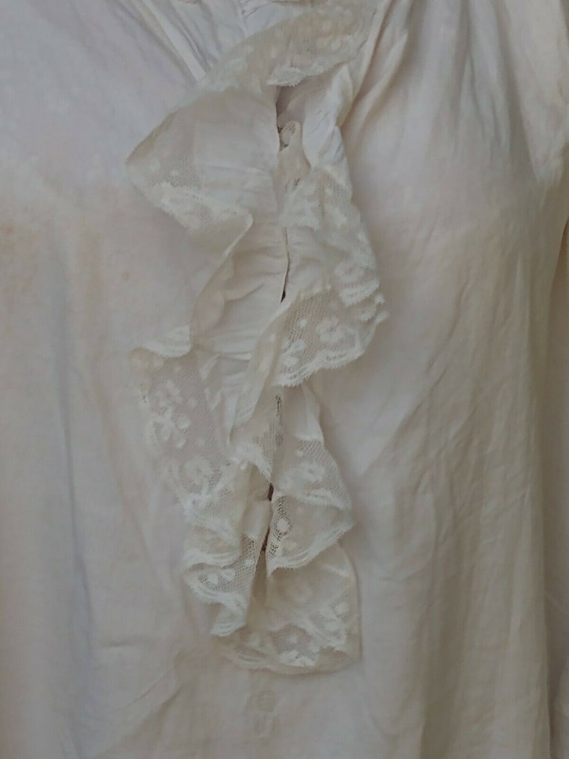 Royalty Queen Victoria's Nightdress 100% Cotton Embroidered CROWMN above VR No 36 being No 36 of - 2