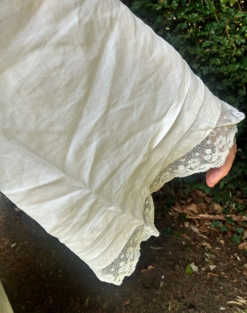 Royalty Queen Victoria's Nightdress 100% Cotton Embroidered CROWMN above VR No 36 being No 36 of - 8