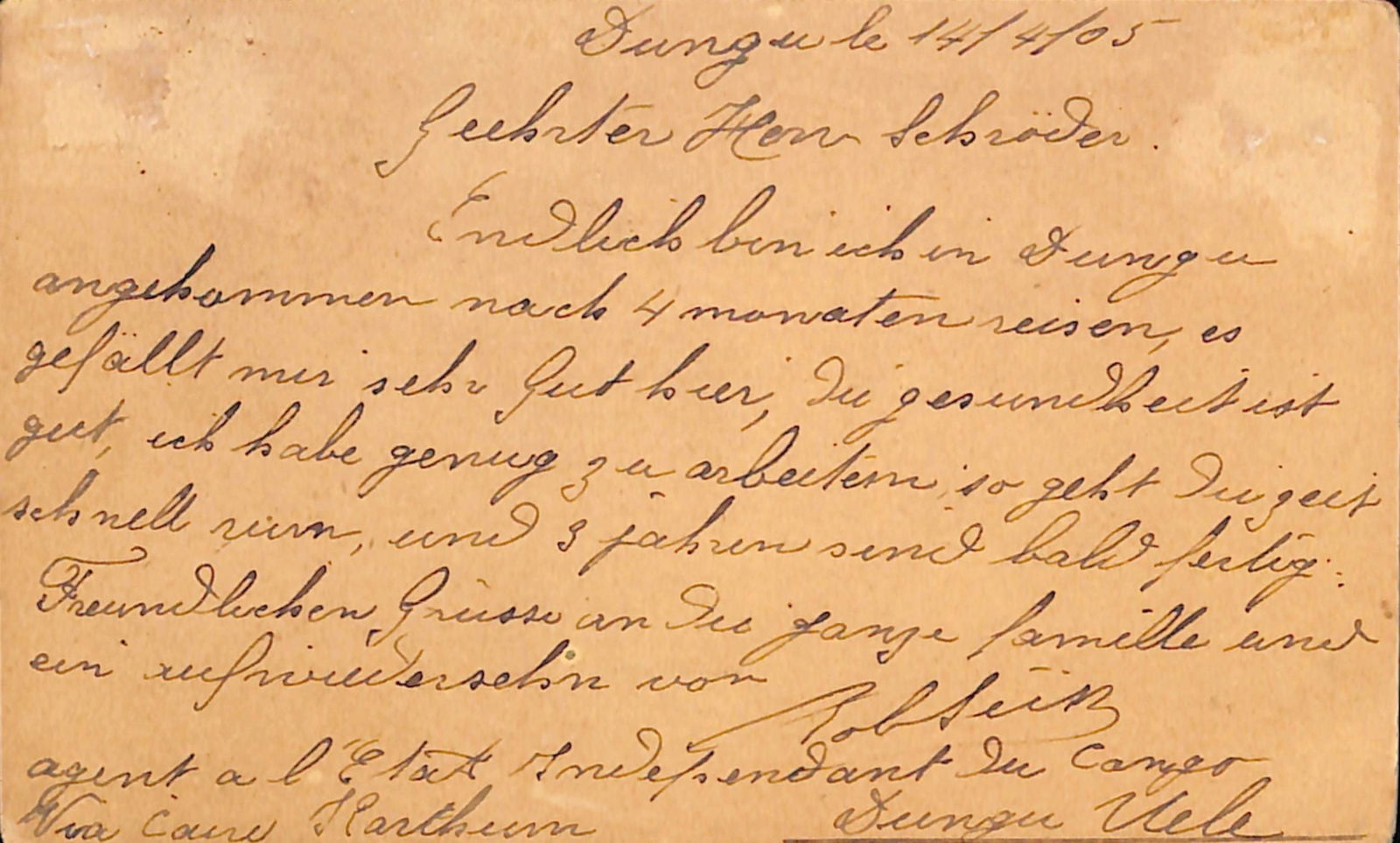 Sudan / Belgian Congo - The Lado Enclave 1905 - 2