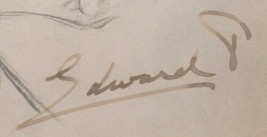 Royalty Signed Edward P mounted in silver wooden easel backed frame. Made by silversmiths Alfred - 7