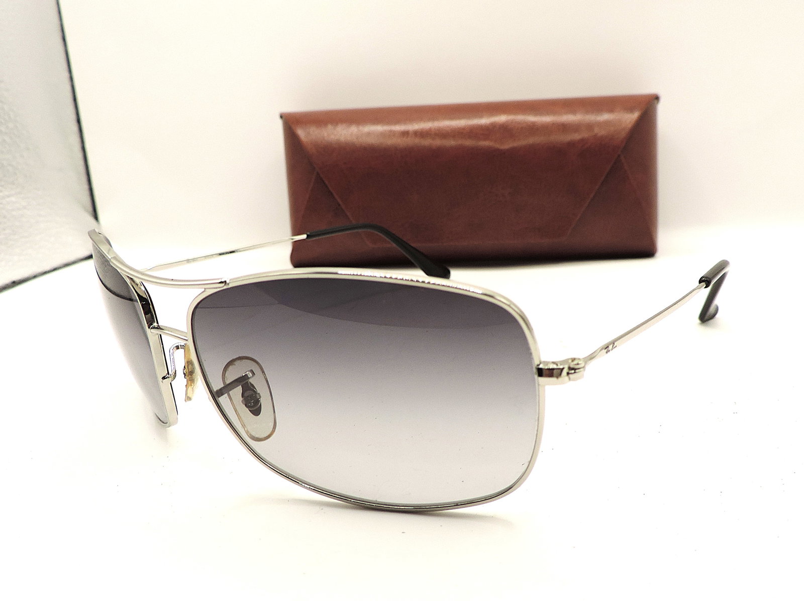 Ray-Ban Aviator Silver Frame Unisex Sunglasses - 8