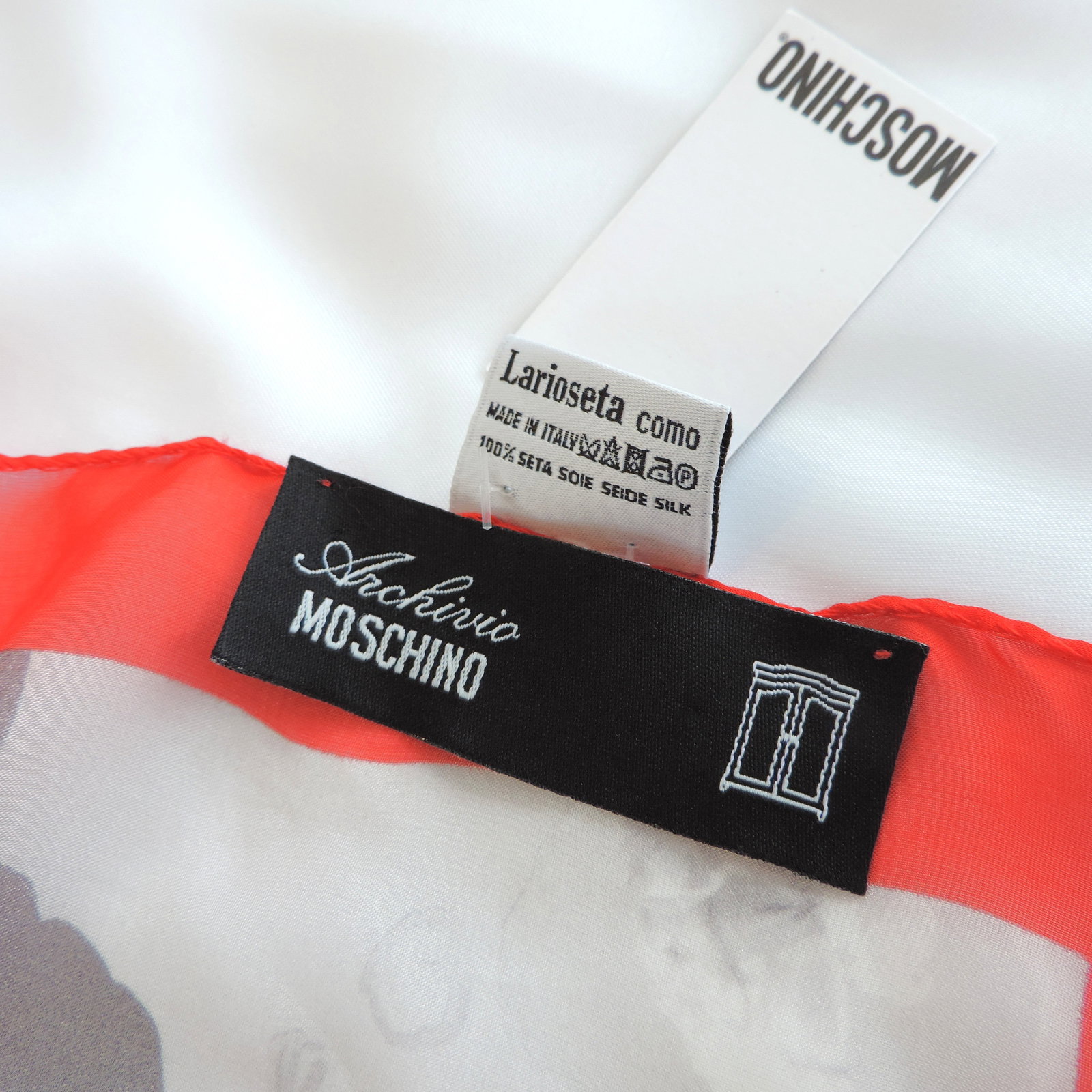 Moschino Archivio Silk Scarf Large 177cmx68cm New Unworn With Tags - 10