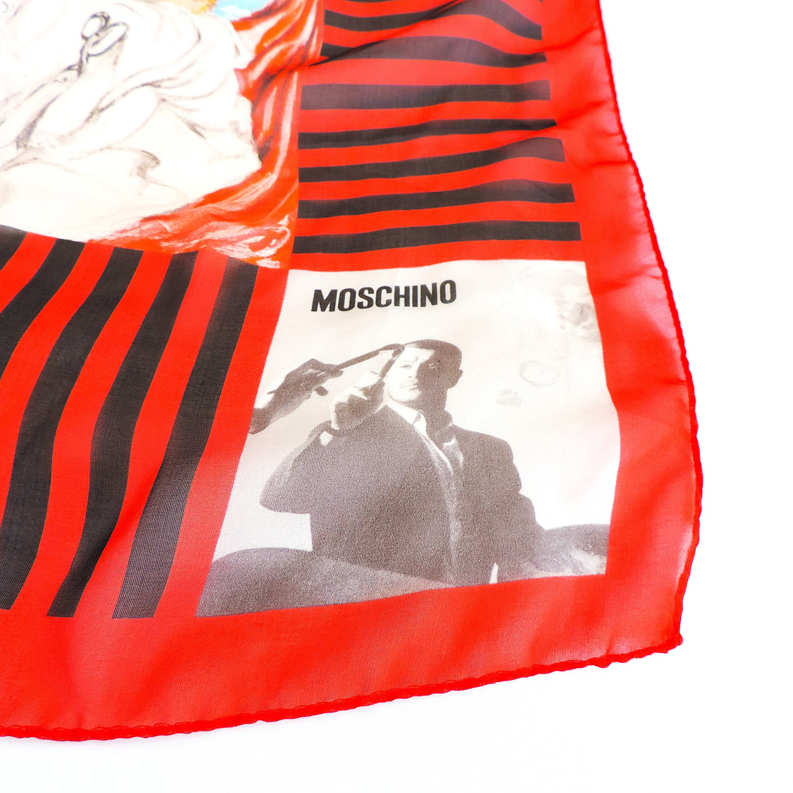 Moschino Archivio Silk Scarf Large 177cmx68cm New Unworn With Tags - 11