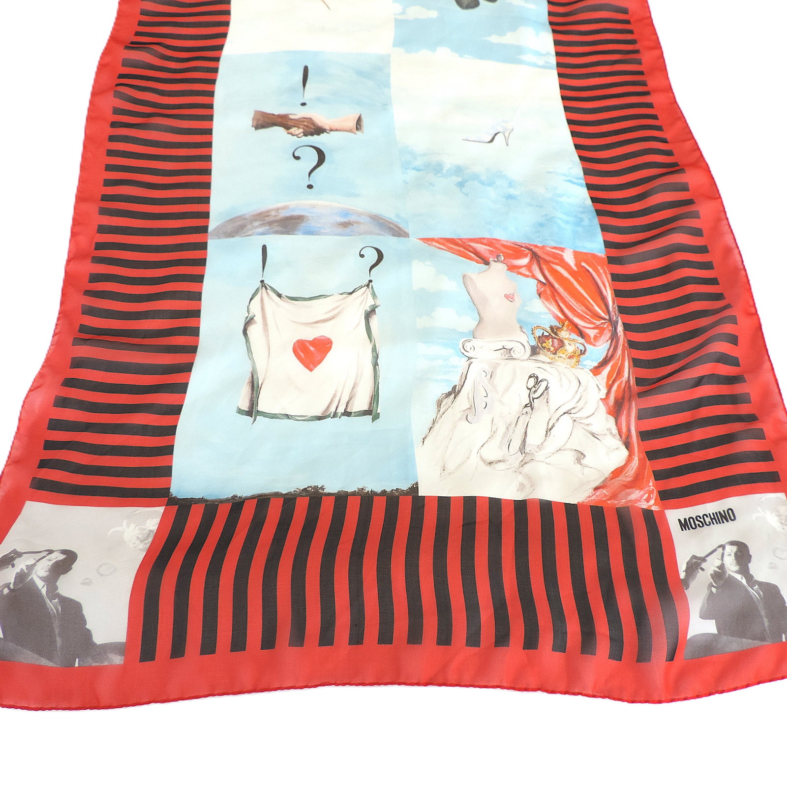 Moschino Archivio Silk Scarf Large 177cmx68cm New Unworn With Tags - 2