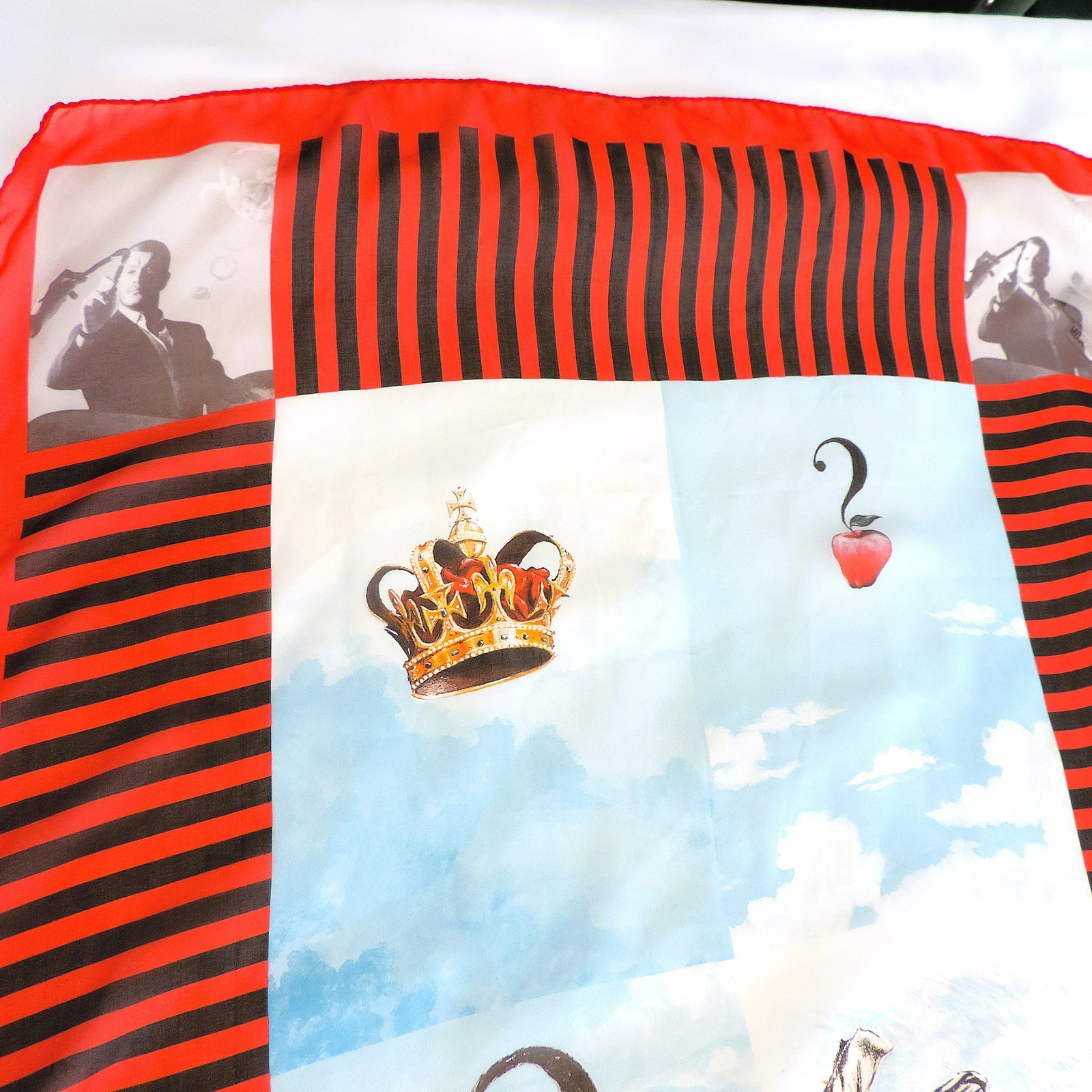 Moschino Archivio Silk Scarf Large 177cmx68cm New Unworn With Tags - 5