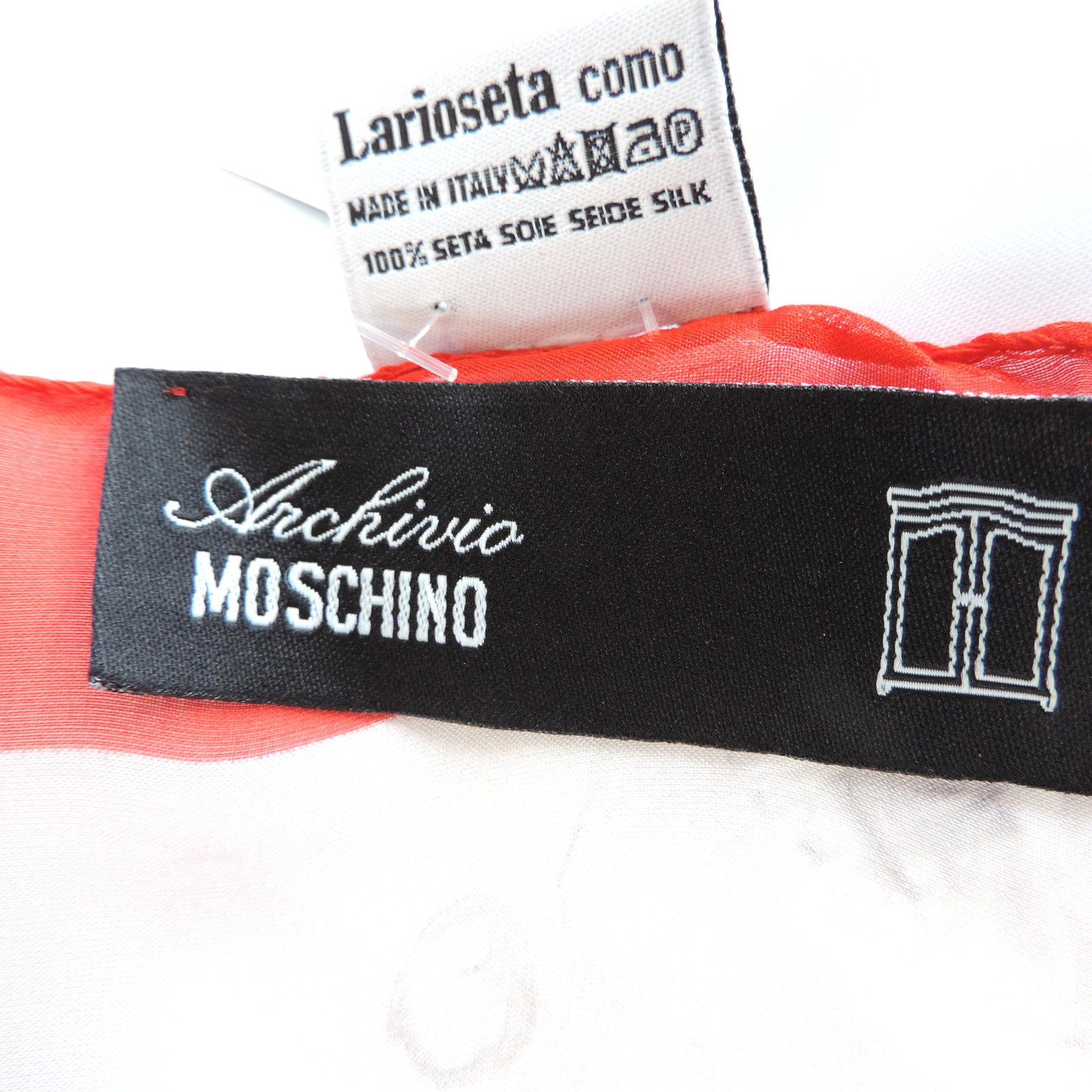 Moschino Archivio Silk Scarf Large 177cmx68cm New Unworn With Tags - 8