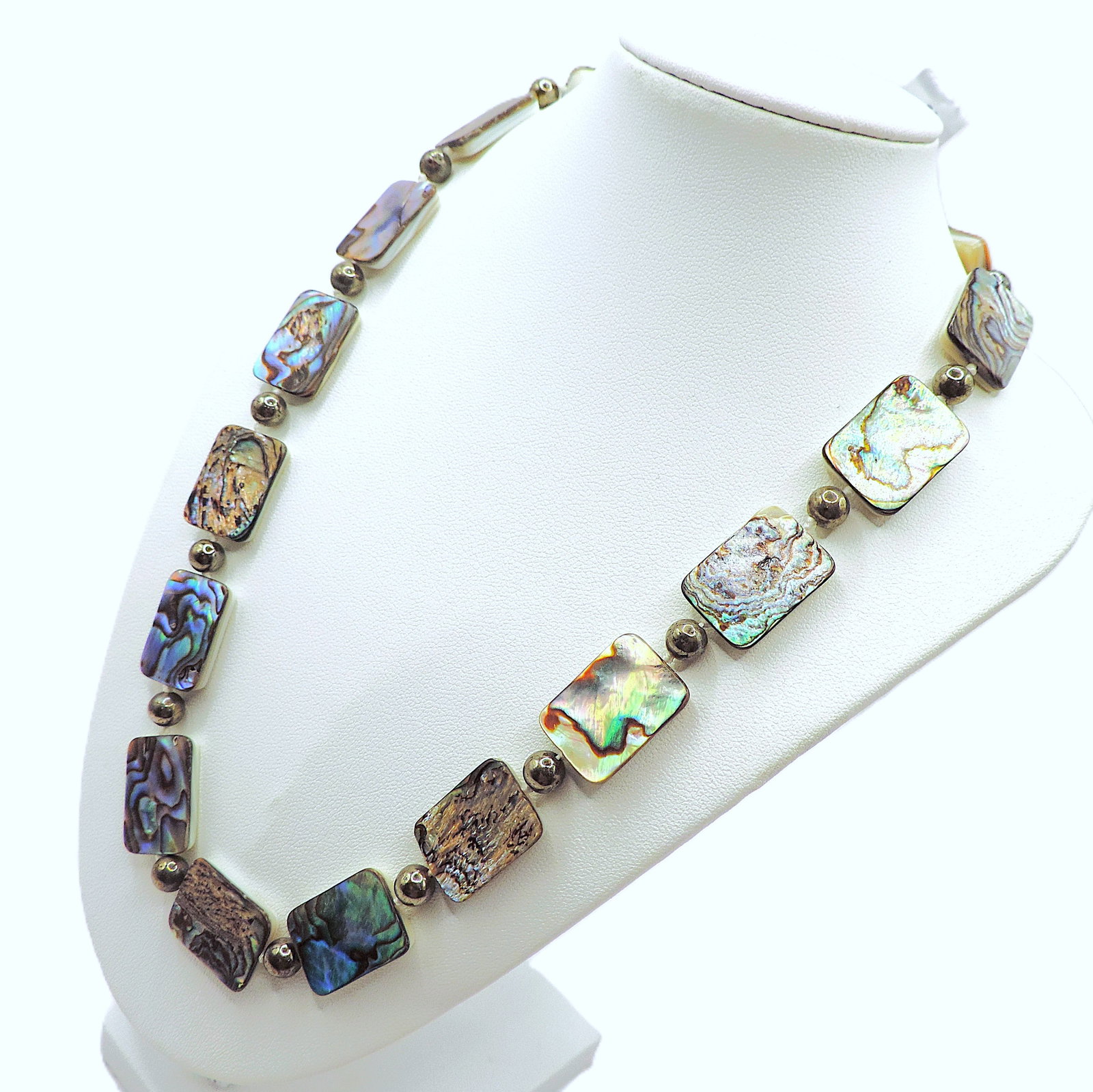 New Zealand Paua Shell Necklace Silver Clasp New With Gift Pouch - 3