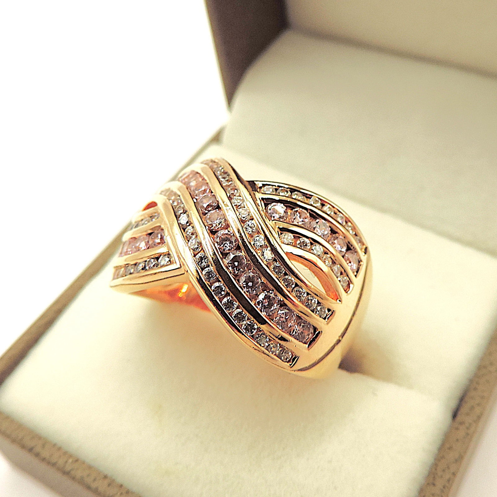 Gold On Sterling Silver Gemstone Ring New With Gift Pouch - 3