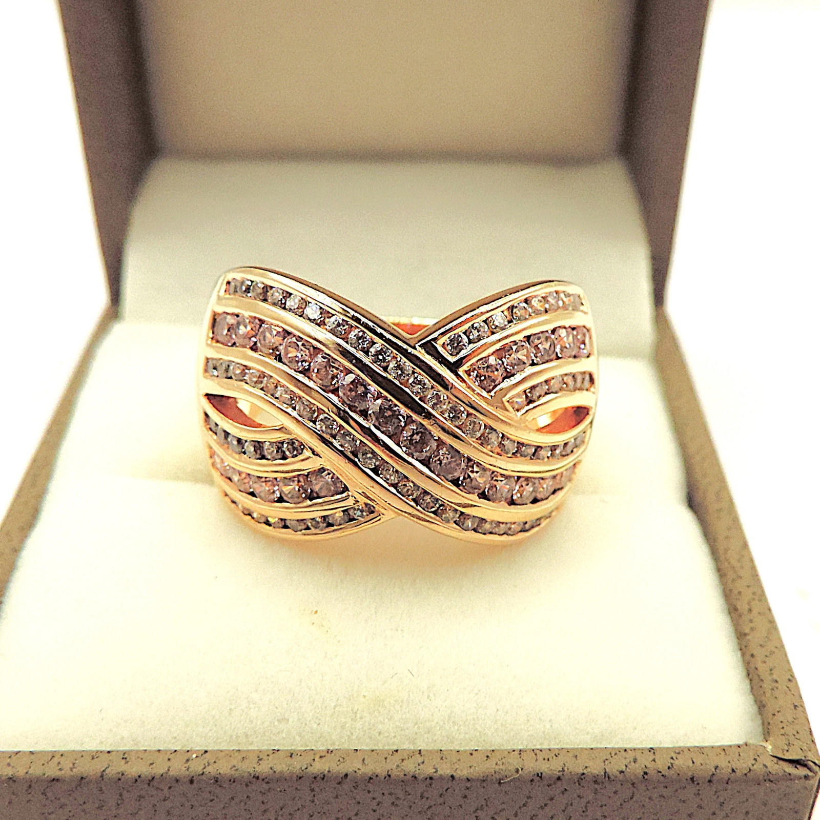 Gold On Sterling Silver Gemstone Ring New With Gift Pouch - 4