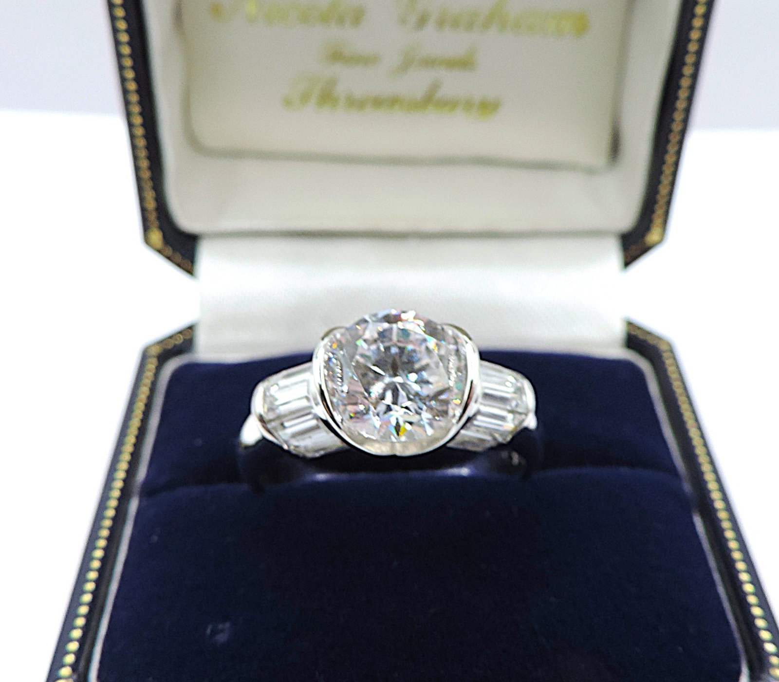Sterling Silver 12CT Lab-Created Diamond Ring New With Gift Box - 3