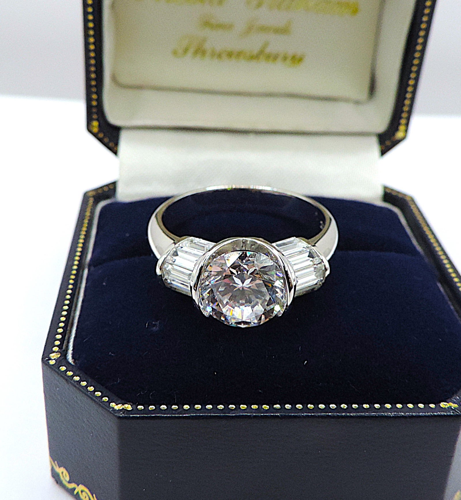 Sterling Silver 12CT Lab-Created Diamond Ring New With Gift Box - 5