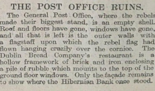 Irish Easter Rising 1916 Padraig Pearse Letter of Surrender, GPO In Ruins Rare Newspaper - 9