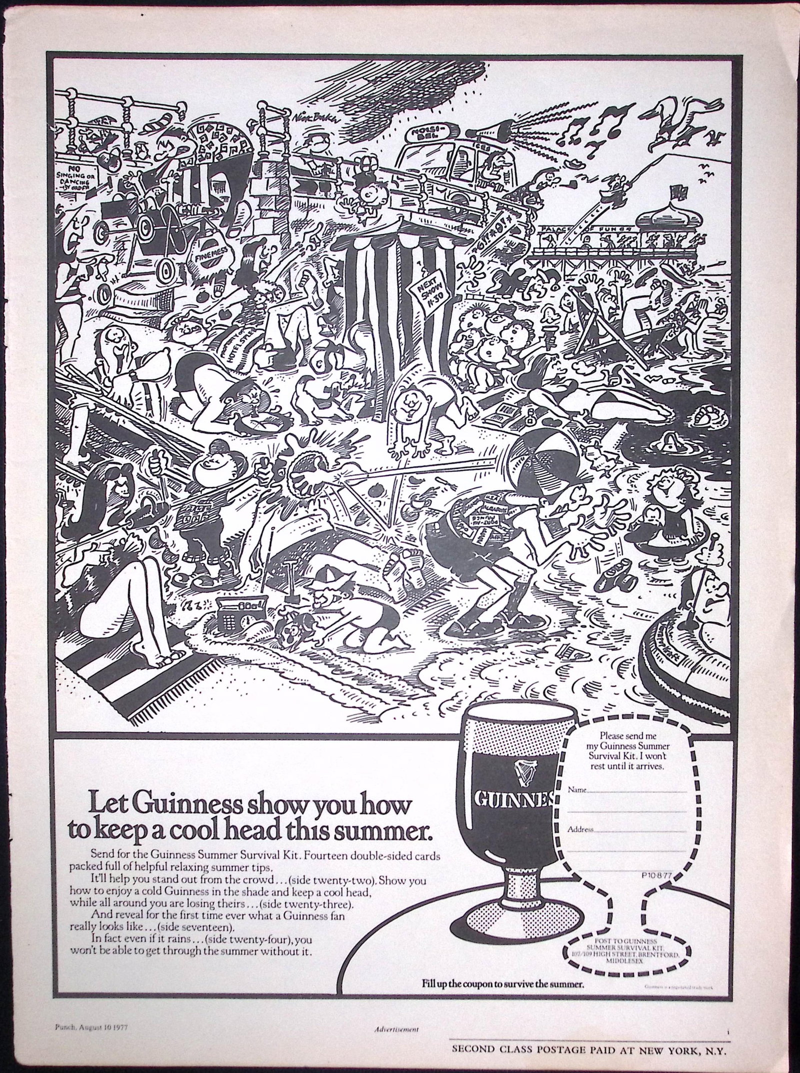 Guinness 1977 48 Years-Old Genuine Print Cool Head in Summer (1 of 1)