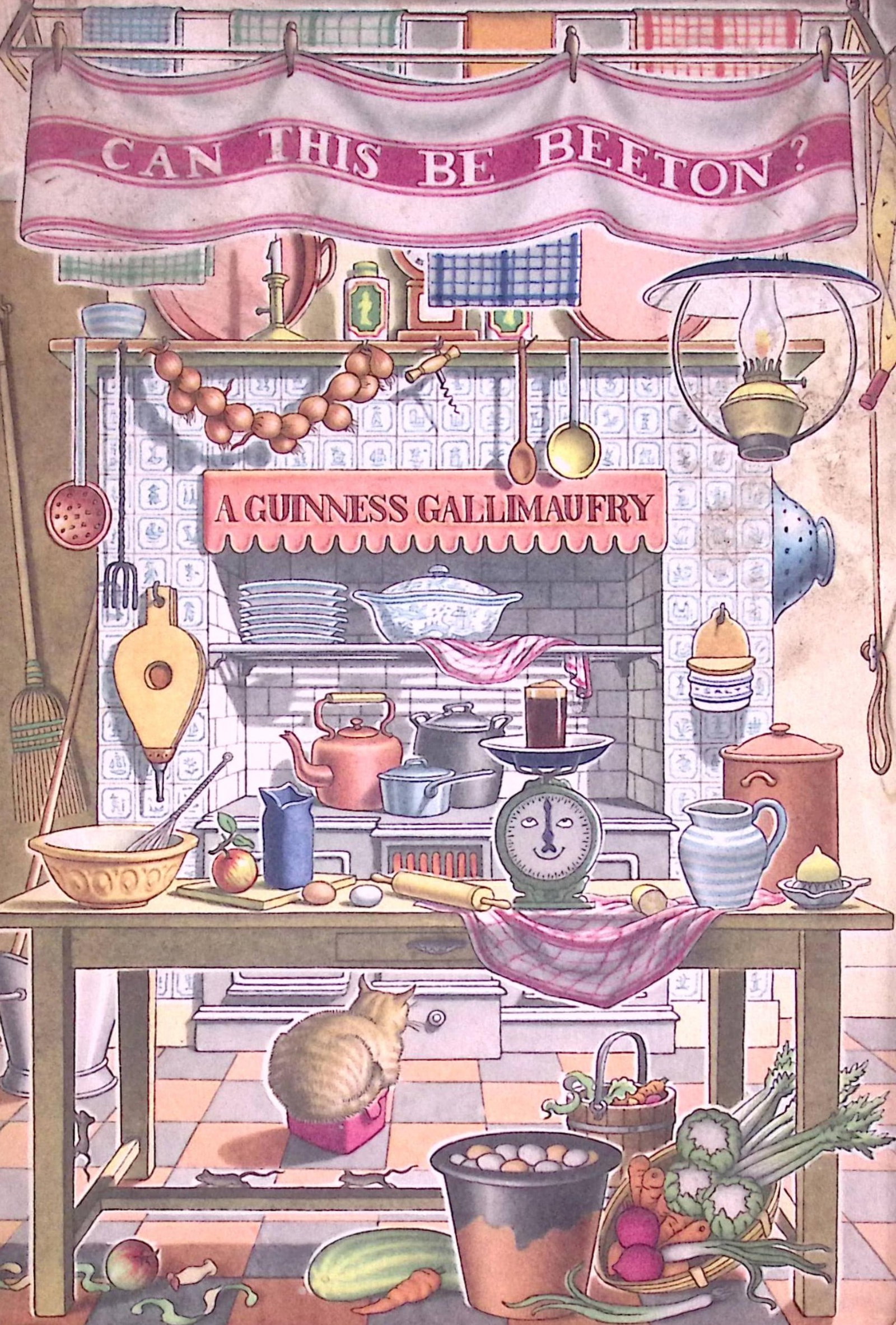 Guinness Vintage 70 Years-Old Illustration 1956 Mrs Beeton Gallimaufry (1 of 2)