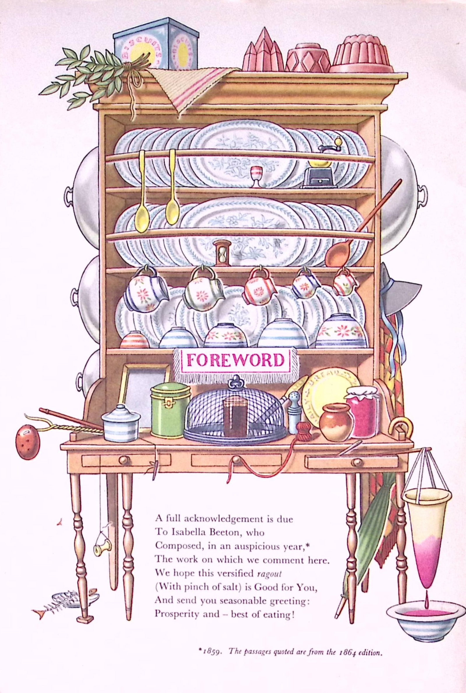 Guinness Vintage 70 Years-Old Illustration 1956 Mrs Beeton Gallimaufry - 2