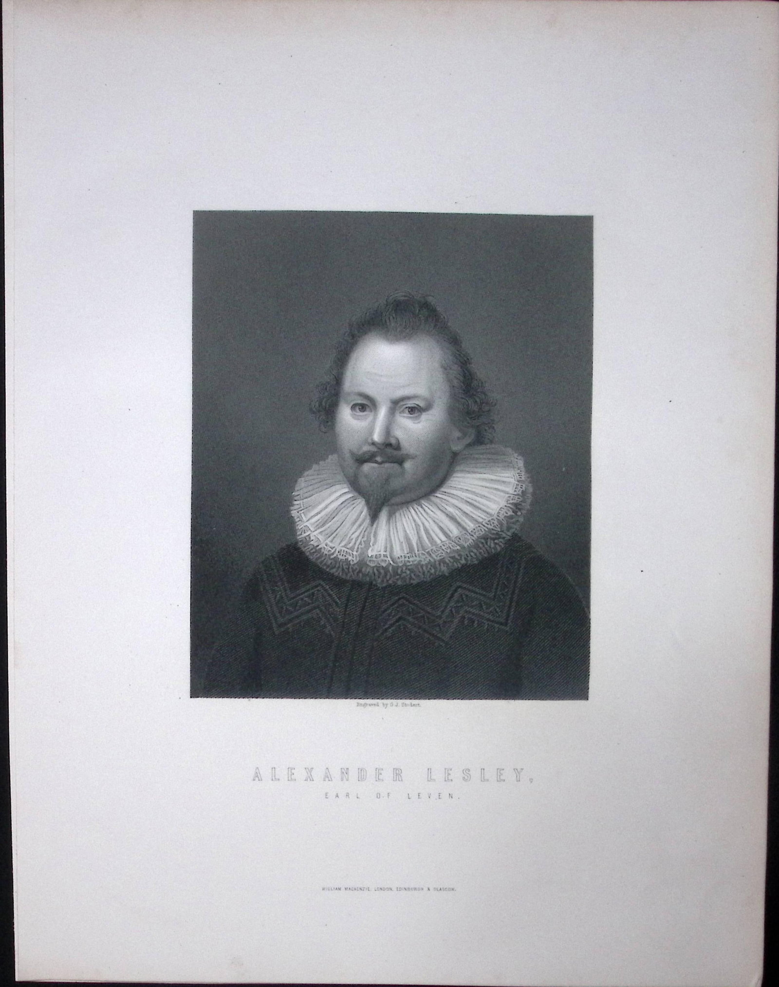 Earl of Leven Alexandra Lesley Scotland 1873 Antique 152 Years-Old Engraving-46 (1 of 2)