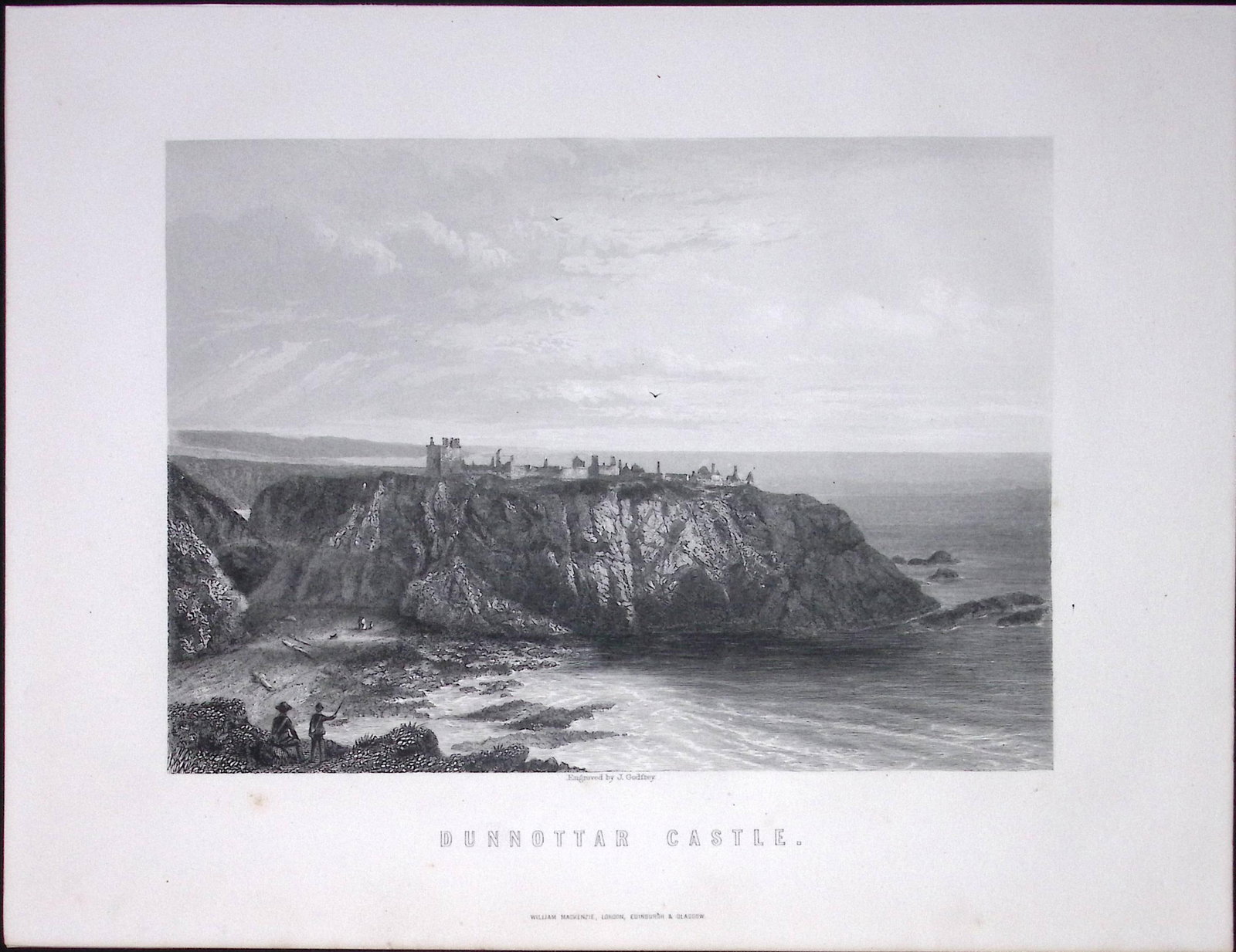 Dunnottar Castle Aberdeenshire Scotland Antique 152 Years-Old Engraving-29: Title: Dunnottar Castle Aberdeenshire Scotland Antique 152 Years-Old Engraving-29 Description: This Antique Print Was Removed from an Edition of. Tytler's History o